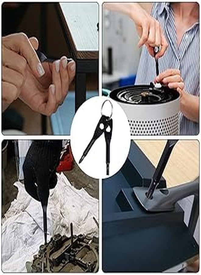 SHREESAMP Stainless Steel Mini Portable 2 Pcs Style Key Chain Multifunction Screwdriver Key Shape Keychain Pocket Repair Tool And EDC Tool Mini Pocket Tool With Key Ring [ Black 7X 1x 1X CM ] - Image 3